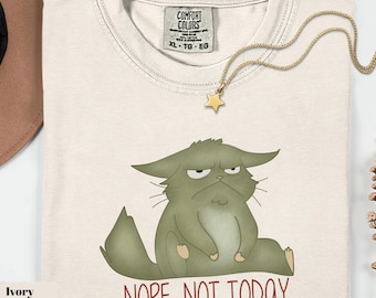 Camiseta "No, hoy no", camiseta de mamá gata, sudadera divertida para mujer, regalo para amantes de los gatos