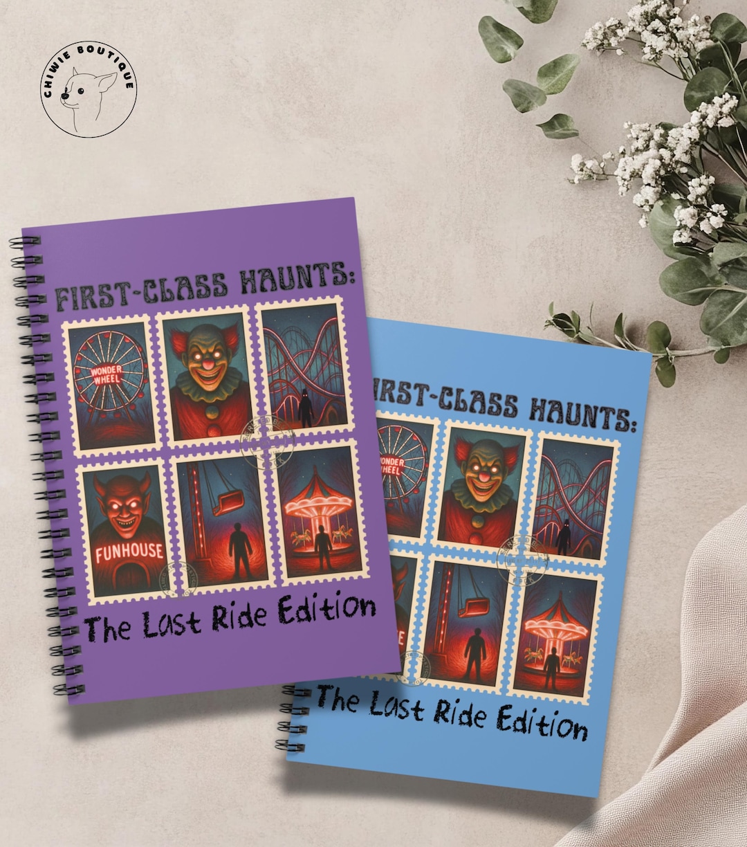 Dark Circus Spiral Journal Horror Theme Park Notebook Creepy Clown Gift ...