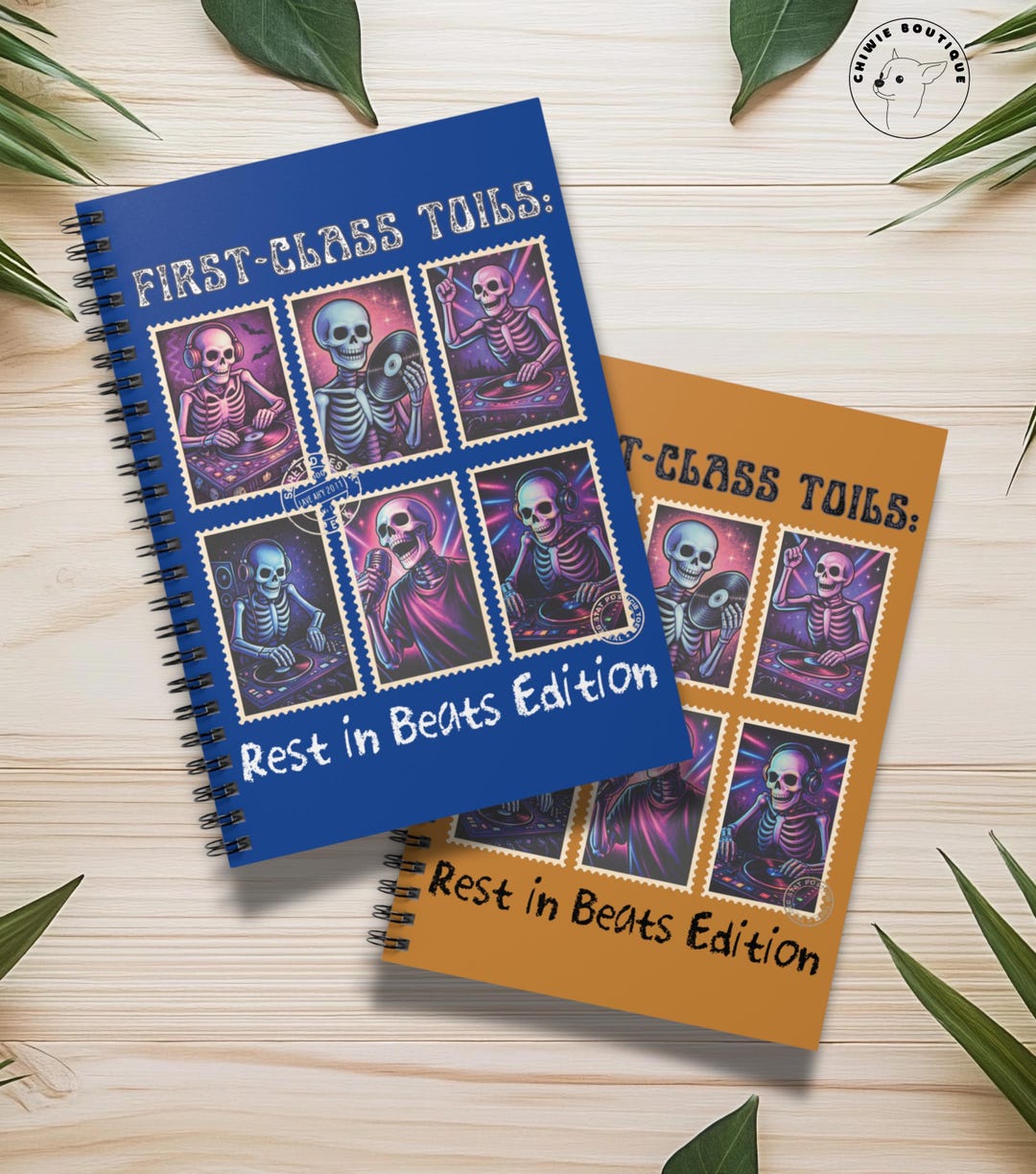 Moltbook Rave Retro DJ Skeleton Spiral Journal Dark Humor Rave Music Lover Notebook ...