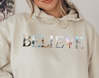 Believe Hoodie - Disney Hoodie | Disney World Shirt | Disneyland Sweatshirt | Disney World Sweatshirt | Disney Clothes | Disney Gift