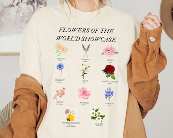 Blommorna i världens utställningströja | Disney World-tröja | Epcot-tröja | Blomster- och trädgårdsfestival | Disney-resa-tröja | Disneykläder