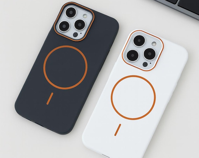 Featured listing image: MagSafe compatible phone case for iPhone 16/15/14/13/12 (Pro, Pro Max) – matte hard shell, slim, shockproof, anti-fingerprint