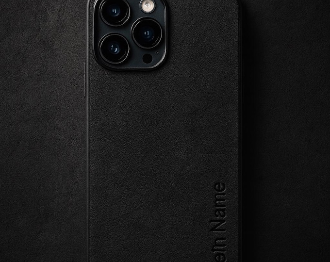 Featured listing image: Personalized iPhone case with name | suede-look microfiber | shockproof TPU frame | for iPhone 7-16 including Pro/Max/Plus/mini