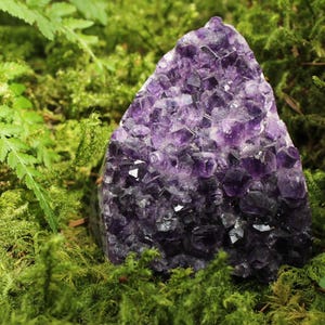 Natural Amethyst Crystal Cluster, Raw Purple Geode Specimen, Sparkling Druzy Point Home Decor, Crown Chakra Healing Collector Gift Idea