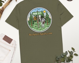Bee Street Apiary - Unisex organic ribbed neck t-shirt