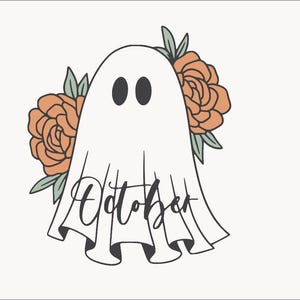 October Ghost Sweatshirt, Spooky Season Pullover