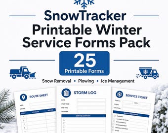 Formularios comerciales para servicios de remoción de nieve