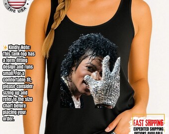 Michael Jackson 90s Styles Tank Top, Vintage 90s Styles Tank Top, King of Pop Graphic Tank Top, Moonwalk Inspired Outfit Tank Top