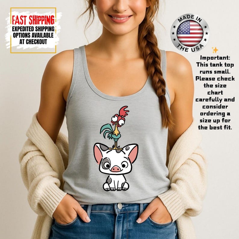 Hei Girl Hei Moana Tank Top, Disney Princess Moana Tank Top, Disney Trip, Disneyland Vacation Group Tank Tee image 5