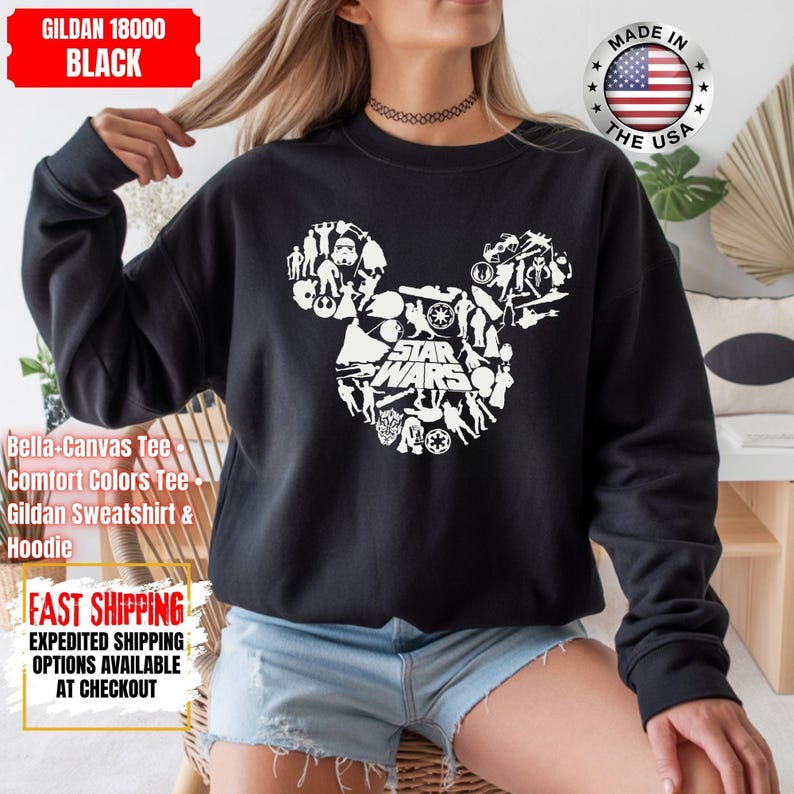 Disney Star Wars Shirt, Mandalorian Sweatshirt, Darth Vader Comfort Colors Shirt, Chewbacca Shirt, Star Jedi Shirt, Luke Skywalker Tee bild 15