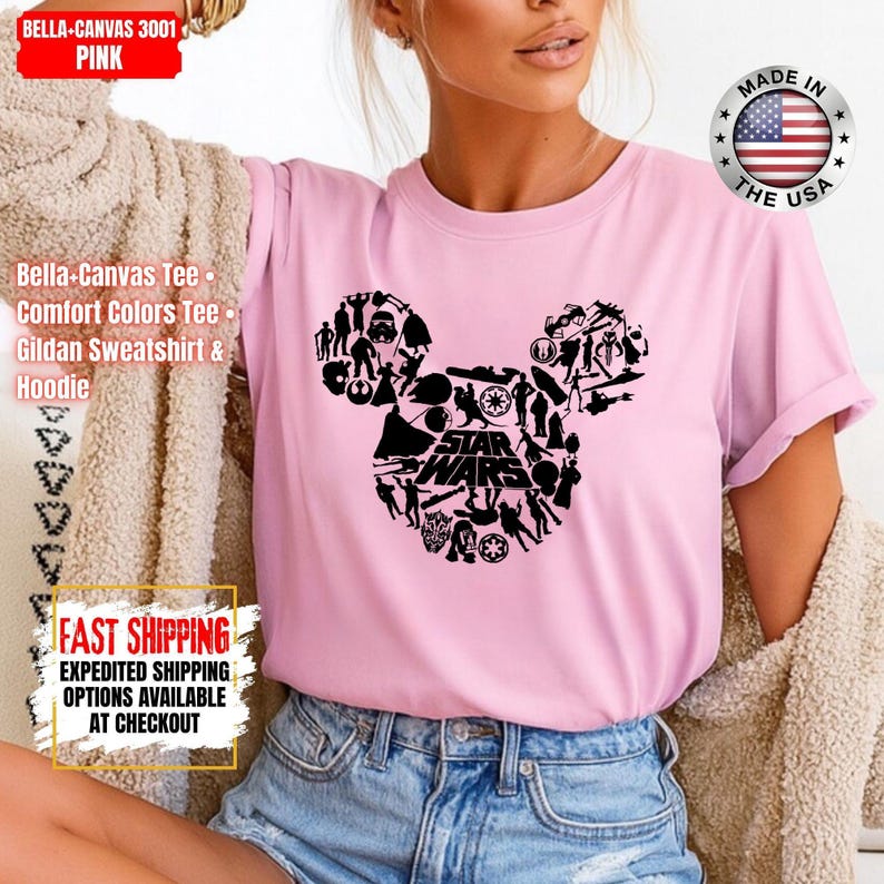 Disney Star Wars Shirt, Mandalorian Sweatshirt, Darth Vader Comfort Colors Shirt, Chewbacca Shirt, Star Jedi Shirt, Luke Skywalker Tee bild 9