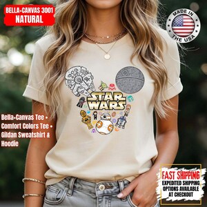 Disney Star Wars Shirt, Mandalorian Sweatshirt, Darth Vader Comfort Colors Shirt, Chewbacca Shirt, Star Jedi Shirt, Luke Skywalker Tee image 10