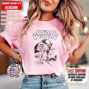 Disney Star Wars Shirt, Mandalorian Sweatshirt, Darth Vader Comfort Colors Shirt, Chewbacca Shirt, Star Jedi Shirt, Luke Skywalker Tee image 10