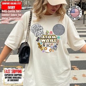 Disney Star Wars Shirt, Mandalorian Sweatshirt, Darth Vader Comfort Colors Shirt, Chewbacca Shirt, Star Jedi Shirt, Luke Skywalker Tee image 12