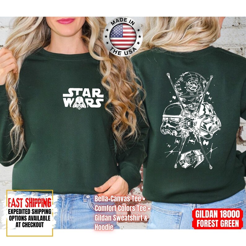 Disney Star Wars Shirt, Mandalorian Sweatshirt, Darth Vader Comfort Colors Shirt, Chewbacca Shirt, Star Jedi Shirt, Luke Skywalker Tee Bild 16