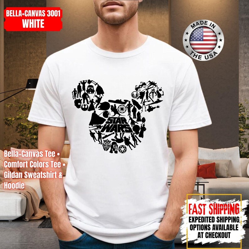 Disney Star Wars Shirt, Mandalorian Sweatshirt, Darth Vader Comfort Colors Shirt, Chewbacca Shirt, Star Jedi Shirt, Luke Skywalker Tee bild 10