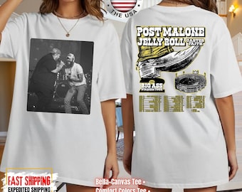 Post Malone Jelly Roll Big Ass Stadium 2026 Tour Shirt, Rap Music Shirt, Jelly Roll Concert Sweatshirt, Comfort Colors, Bella Canvas, Gildan