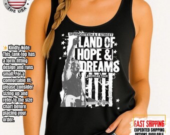Bruce Springsteen Tour 2026 Tank Top, Bruce Springsteen Land Of Hope & Dreams Tour Tank, Bruce Springsteen Fan Gift, Bruce Springsteen Merch