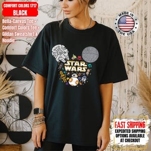 Disney Star Wars Shirt, Mandalorian Sweatshirt, Darth Vader Comfort Colors Shirt, Chewbacca Shirt, Star Jedi Shirt, Luke Skywalker Tee image 15