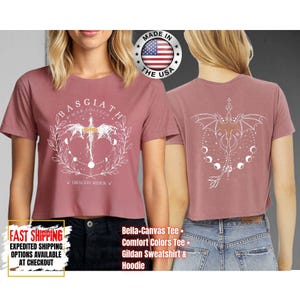 Fourth Wing Crop Top, Basgiath War College Crop Tee, Bookish Crop Tops, Xaden Riorson, Gifts For Readers, Book Lovers Tee Bild 9