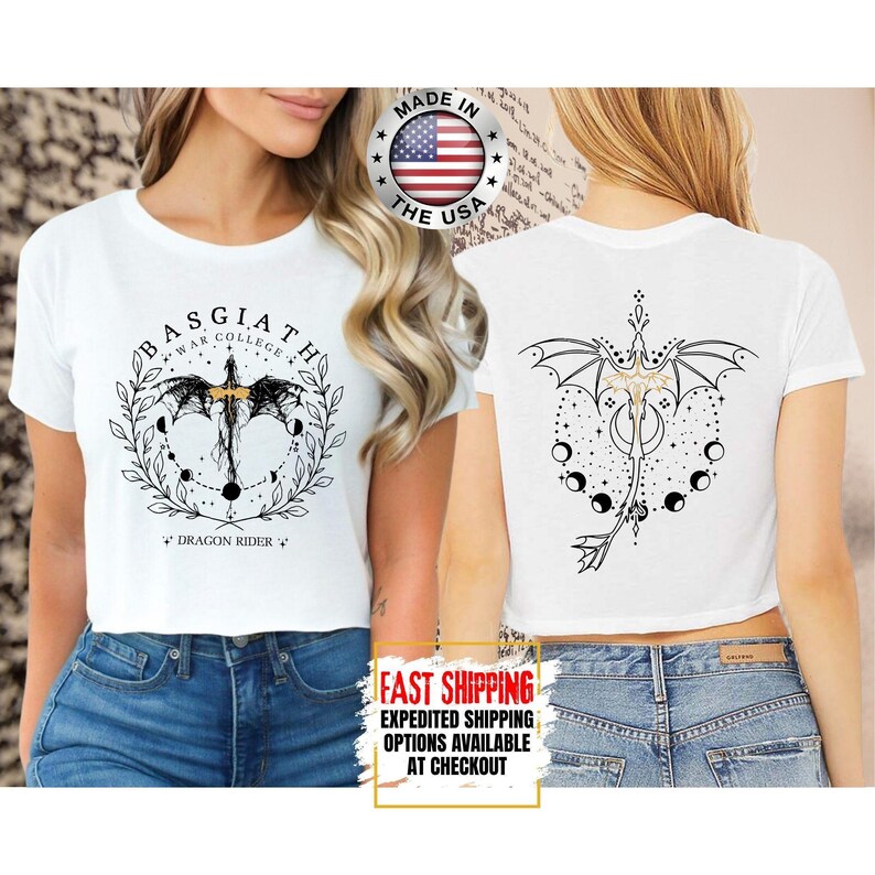 Fourth Wing Crop Top, Basgiath War College Crop Tee, Bookish Crop Tops, Xaden Riorson, Gifts For Readers, Book Lovers Tee Bild 6