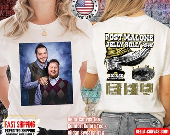 Post Malone Jelly Roll Big Ass Stadium 2026 Tour Shirt, Rap Music Shirt, Jelly Roll Concert Sweatshirt, Comfort Colors, Bella Canvas, Gildan