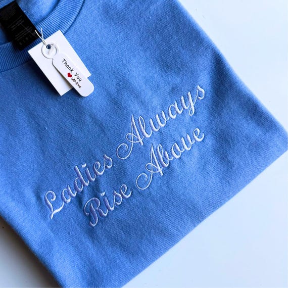 Custom Embroidered Tees: Personalised Text, Unisex Fit