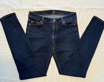 VINTAGE Seven 7 for all mankind The Skinny Size 29 Stretch Blue Jean U0150757S 023104