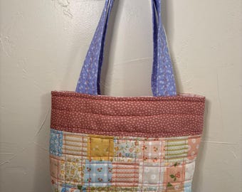 Quilted Patchwork Tote Bag