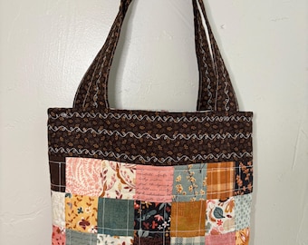 Quilted Patchwork Tote Bag