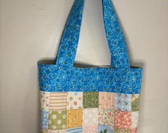 Quilted Patchwork Tote Bag
