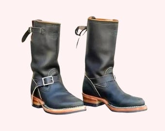 Handmade Engineer Boots For Mens
