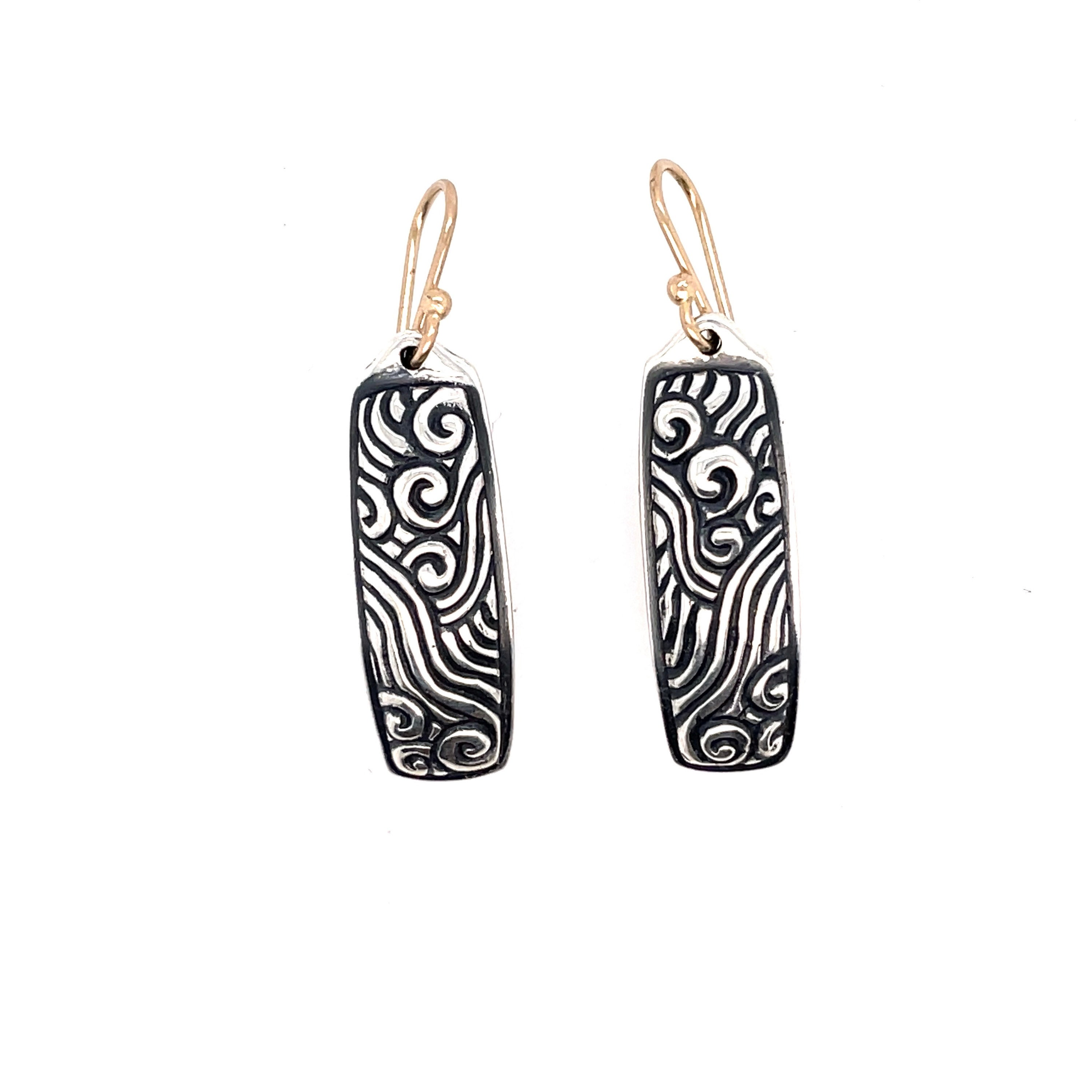Falling Water Earrings Sterling & 14k  Dana Schneider