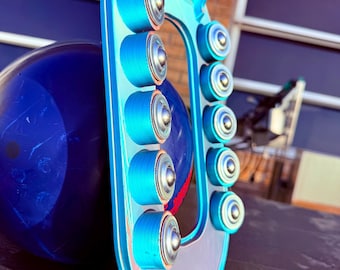 NEW!!! Bumerangue! Silk Teal /Pink. Smarter Hook Harder!! The all new precision bowling Bumerangue bowling assist.