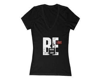 Healing & Strength Womens Deep V Neck T Shirt Inspirational Clothing