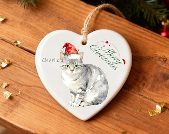 Ornement photo personnalisé pour animal de compagnie, décoration d'arbre de Noël personnalisée pour chien ou chat, cadeau pour propriétaire d'animal de compagnie, ornement souvenir commémoratif avec nom