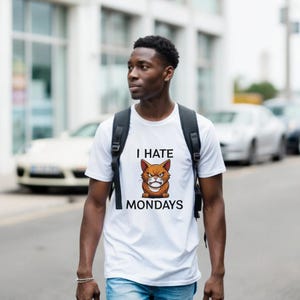 I Hate Mondays Meme Shirt – Funny Unisex Graphic Tee, Office Humor Gift for Men and Women