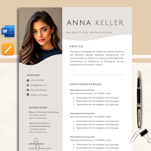 Bewerbungsvorlage Deutsch | Lebenslauf Vorlage Word, Google Docs & Pages | Cv Vorlage Anschreiben, Anlagen, Deckblatt, Motivationsschreiben