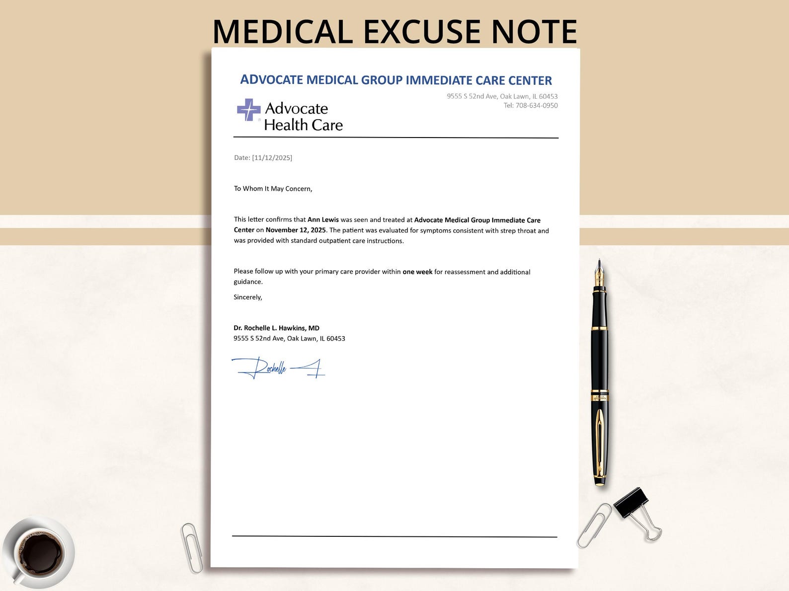 Notes Due Back Image Fillable Doctors Note for Work, Doctor Excuse Note Due to Injury ...