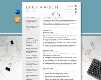 RN Resume Template Nurse, Nurse Resume Template Google Docs, Word, Pages, Nursing Resume New Grad, CNA Resume Design Photo, Doctor Resume