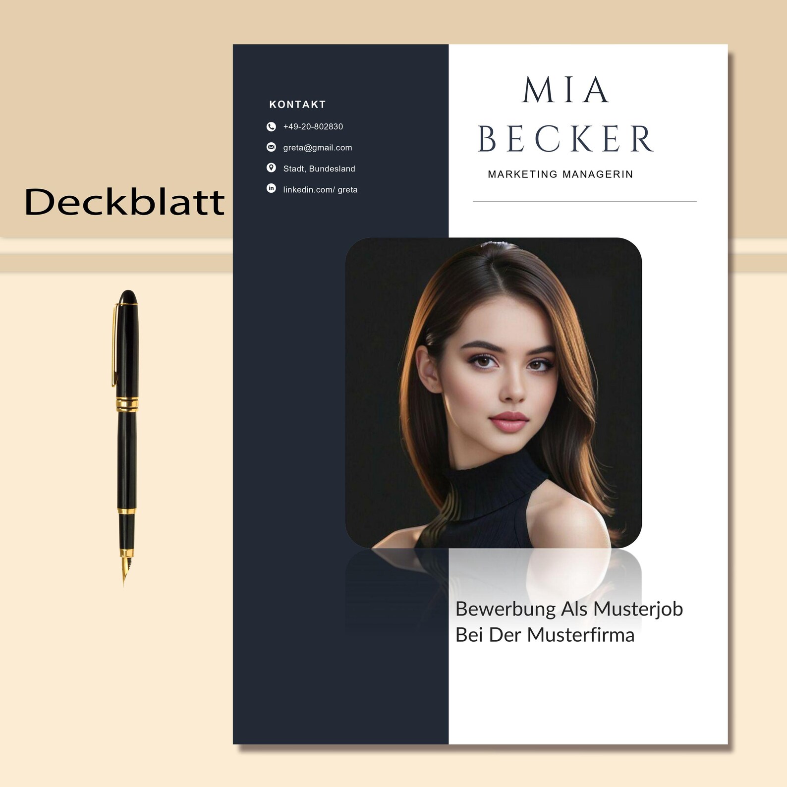 German Resume Template: CV + Cover Letter - Editable Word/pages - Etsy