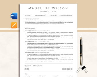 ATS Friendly Resume Template Word, Pages, Google Docs, Ats Resume, ATS CV, Minimalist Resume, Simple Resume, Basic Resume, Clean Resume Ats