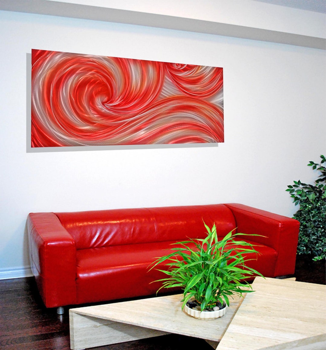 Red Wall Home Art Handmade Home Decor-swimming Pool Patio Art-bedroom ...