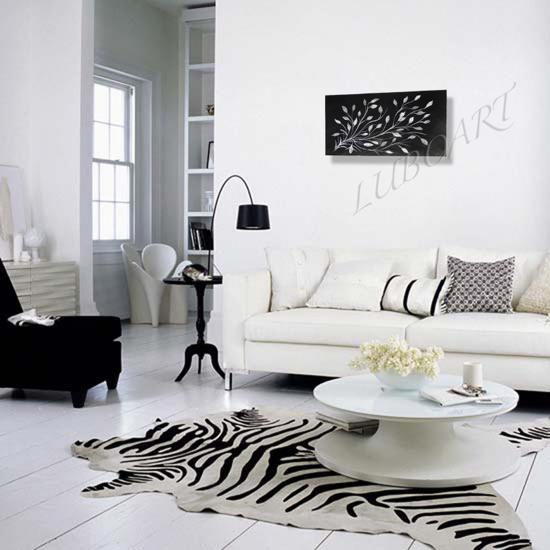 Black Home Wall Decoroffice Black Silver METAL Artporch Patio Fence