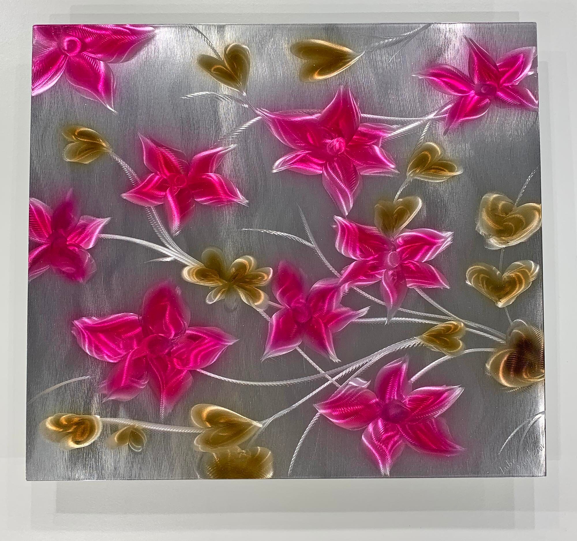 Kirsche Farbe Metall Wandkunst moderne smart Malerei kleine | Etsy