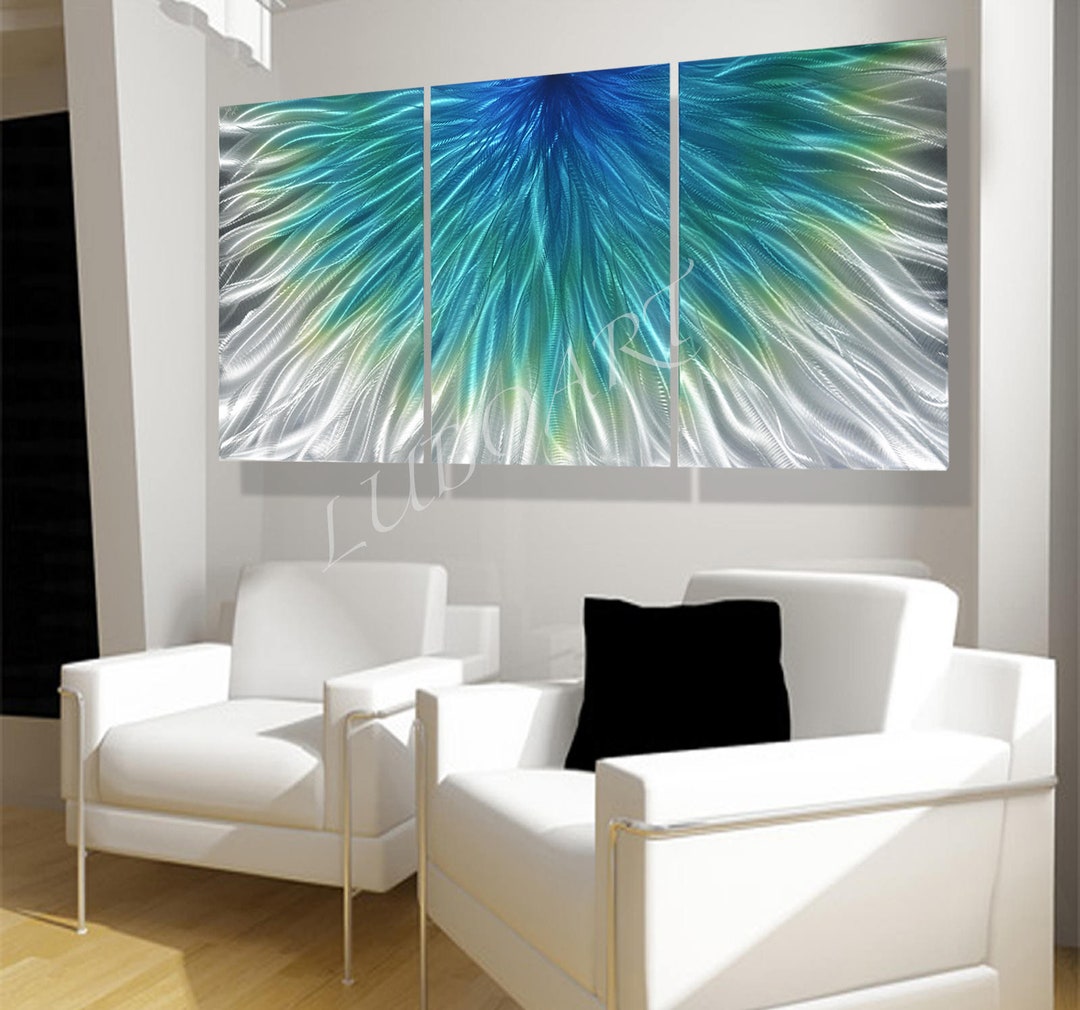 HUGE Metal Wall Decorbig Art Hand Paintinglarge Living Room Decor