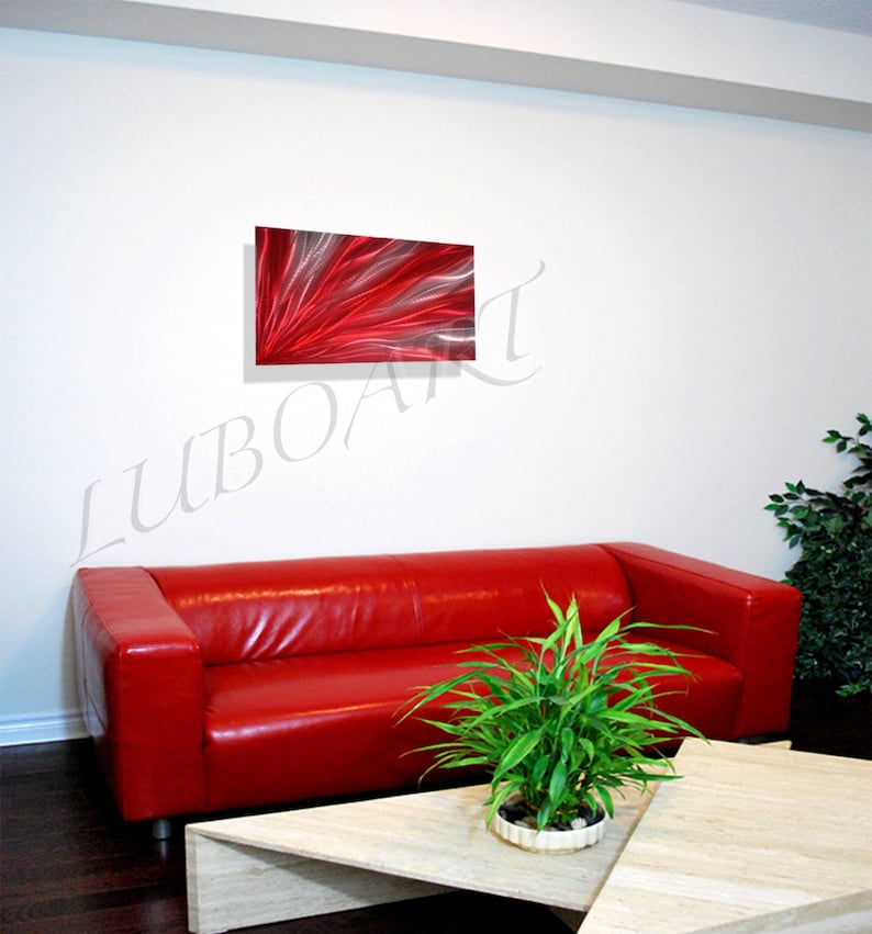 Small Red Wall Decor, Porch Patio Fence Red Art, Red Tavern Coffee Bar