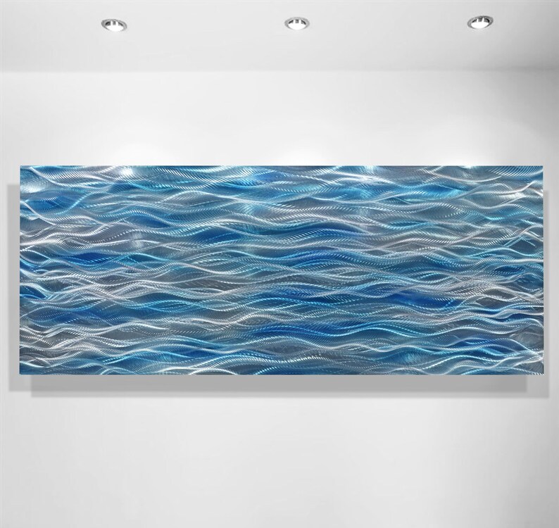 Vertical Horizontal Metal Wall Artcalm Waves Art Paintingbeach Art