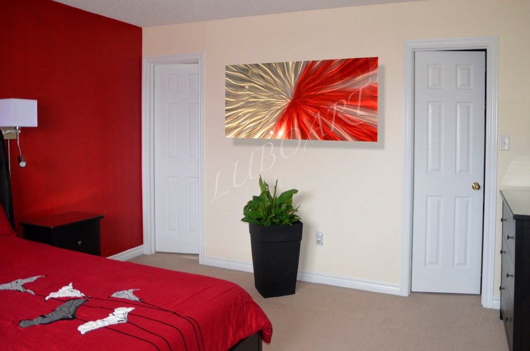 LONG Metal Art Painting Big Wall Decor Abstract Modern Office Home Bed