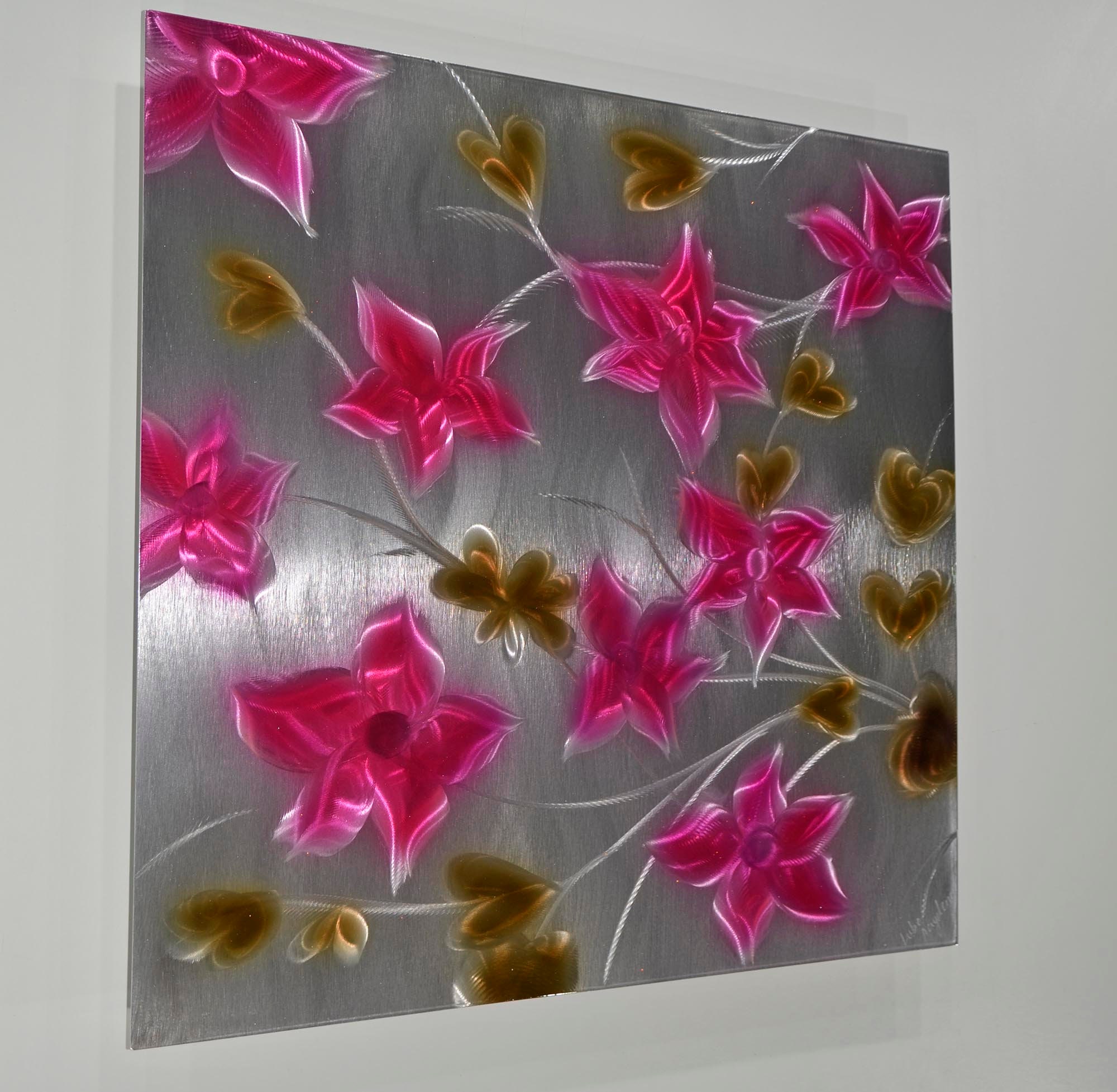 Kirsche Farbe Metall Wandkunst moderne smart Malerei kleine | Etsy